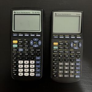 Lot Of 2 Texas Instruments TI-83 & TI-83 Plus Graphing Calculator - Black - READ
